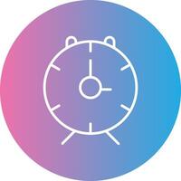 Alarm Clock Line Gradient Circle Icon vector