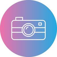 Camera Line Gradient Circle Icon vector