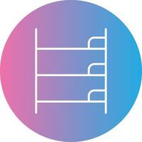 Bunk Bed Line Gradient Circle Icon vector