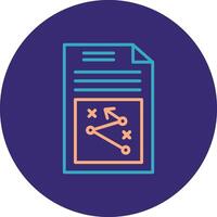 Business Strategy Line Two Color Circle Icon vector