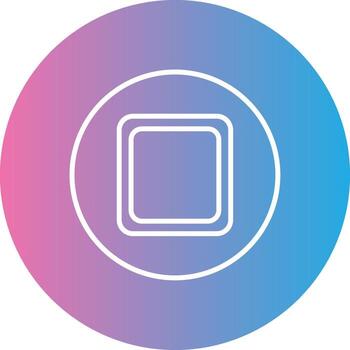 Stop Button Line Gradient Circle Icon vector