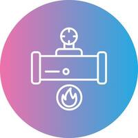 Gas Line Gradient Circle Icon vector