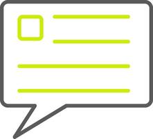 Blog Commenting Line Two Color Icon vector