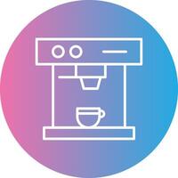 Coffee Machine Line Gradient Circle Icon vector