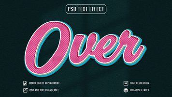 retro Text bewirken mit ein Rosa und Blau Hintergrund psd