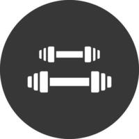 Weightlifting Glyph Inverted Icon vector