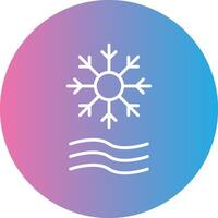 Defrost Line Gradient Circle Icon vector