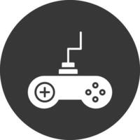 Gaming Glyph Inverted Icon vector