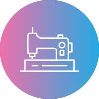 Sewing Machine Line Gradient Circle Icon vector