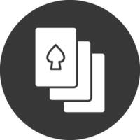 Gambling Glyph Inverted Icon vector