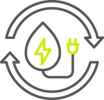 Water Energy Line Two Color Icon vector