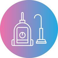 Vacuum Cleaner Line Gradient Circle Icon vector