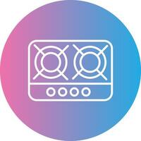 Hob Line Gradient Circle Icon vector