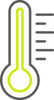 Thermometer Line Two Color Icon vector