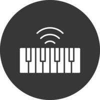 Keyboard Glyph Inverted Icon vector