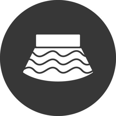 Skirt Glyph Inverted Icon