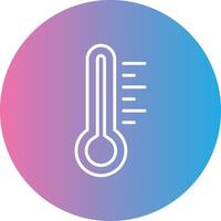 Thermometer Line Gradient Circle Icon vector