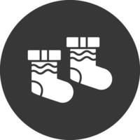 Socks Glyph Inverted Icon vector