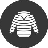 Jacket Glyph Inverted Icon vector