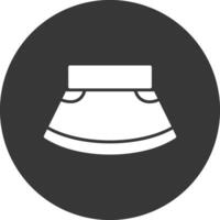 Skirt Glyph Inverted Icon vector