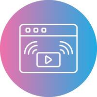 Line Gradient Circle Icon vector