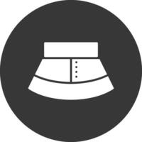 Skirt Glyph Inverted Icon vector