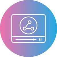 Browser Line Gradient Circle Icon vector