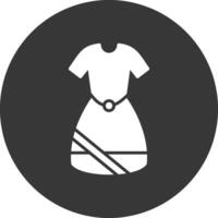 Dress Glyph Inverted Icon vector