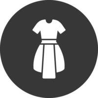 Dress Glyph Inverted Icon vector