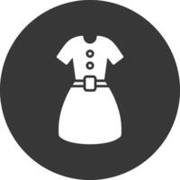 Dress Glyph Inverted Icon vector