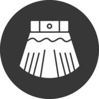 Skirt Glyph Inverted Icon vector