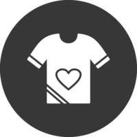 Shirt Glyph Inverted Icon vector