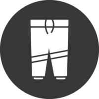 pantalones glifo icono invertido vector