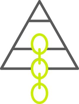 Link pyramide Line Two Color Icon vector