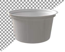 3d Ice cream container rendering in transparent psd