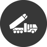Truck Glyph Inverted Icon vector
