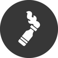 Bottle Glyph Inverted Icon vector