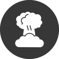 Explosion Glyph Inverted Icon vector