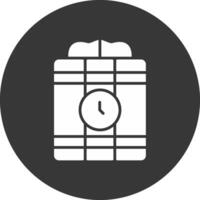 Dynamite Glyph Inverted Icon vector