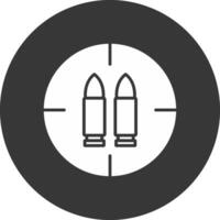 Ammo Glyph Inverted Icon vector