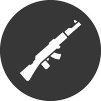 Gun Glyph Inverted Icon vector