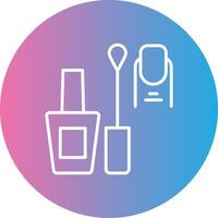 Nail Line Gradient Circle Icon vector