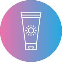 Sunblock Cream Line Gradient Circle Icon vector