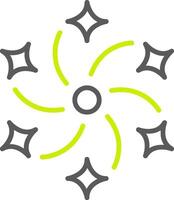 Firework Line Two Color Icon vector