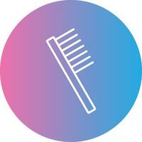 Comb Line Gradient Circle Icon vector