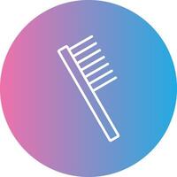 Comb Line Gradient Circle Icon vector