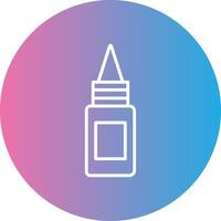 Bottle Line Gradient Circle Icon vector