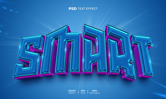 inteligente 3d editable texto efecto psd