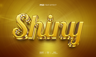 brillante 3d editable texto efecto psd