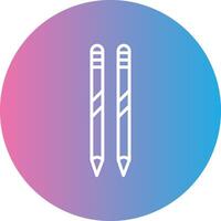 EyeLine Gradient Circler Pencils Line Gradient Circle Icon vector